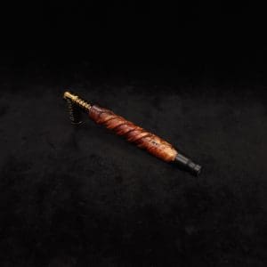 This image portrays Helical Dynavap XL Burl Hybrid Stem + Matching Mouthpiece-NEW! by Dovetail Woodwork.