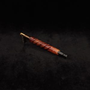 This image portrays Helical Dynavap XL Burl Hybrid Stem + Matching Mouthpiece-NEW! by Dovetail Woodwork.