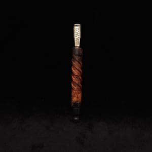 This image portrays Helical Dynavap XL Burl Hybrid Stem + Matching Mouthpiece-NEW! by Dovetail Woodwork.