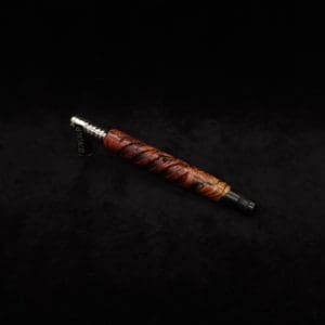 This image portrays Helical Dynavap XL Burl Hybrid Stem + Book-Matched Mouthpiece-NEW! by Dovetail Woodwork.