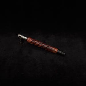 This image portrays Helical Dynavap XL Burl Hybrid Stem + Book-Matched Mouthpiece-NEW! by Dovetail Woodwork.