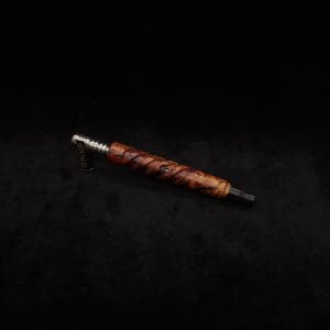 This image portrays Helical Dynavap XL Burl Hybrid Stem + Book-Matched Mouthpiece-NEW! by Dovetail Woodwork.