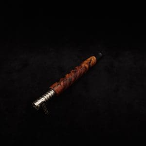 This image portrays Helical Dynavap XL Burl Hybrid Stem + Book-Matched Mouthpiece-NEW! by Dovetail Woodwork.