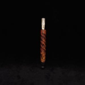 This image portrays Helical Dynavap XL Burl Hybrid Stem + Book-Matched Mouthpiece-NEW! by Dovetail Woodwork.