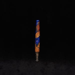 This image portrays Straight Taper Burl Hybrid XL-Dynavap Stem + Book-Matched M.P. by Dovetail Woodwork.