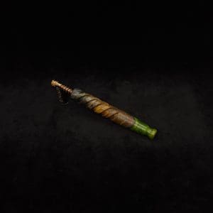 This image portrays Helical Dynavap XL Burl Hybrid Stem + Book-Matched Mouthpiece-NEW! by Dovetail Woodwork.