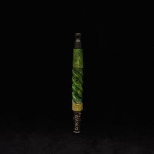 This image portrays Helical Dynavap XL Burl Stem + Ebony Mouthpiece-NEW! by Dovetail Woodwork.