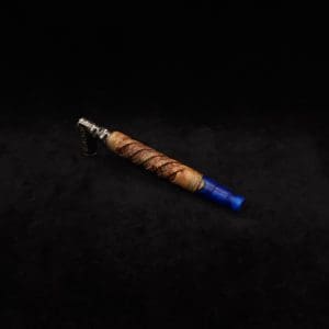 This image portrays Helical Dynavap XL Hybrid Burl Stem + Matching Mouthpiece-NEW! by Dovetail Woodwork.