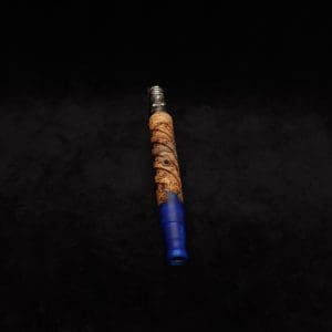 This image portrays Helical Dynavap XL Hybrid Burl Stem + Matching Mouthpiece-NEW! by Dovetail Woodwork.