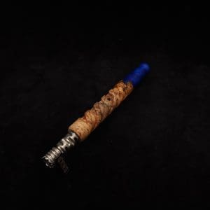 This image portrays Helical Dynavap XL Hybrid Burl Stem + Matching Mouthpiece-NEW! by Dovetail Woodwork.