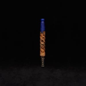 This image portrays Helical Dynavap XL Hybrid Burl Stem + Matching Mouthpiece-NEW! by Dovetail Woodwork.