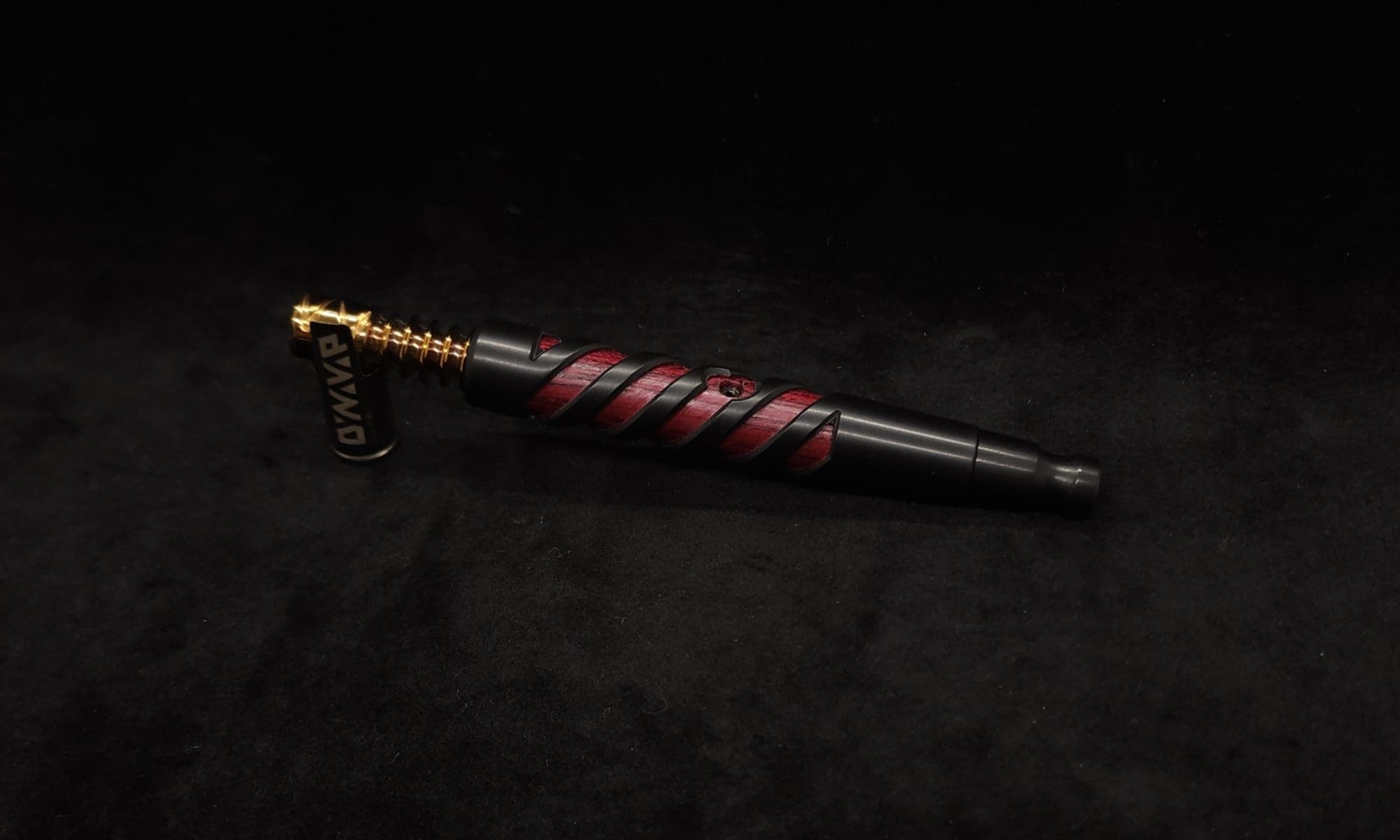 This image portrays Double Helix Dynavap XL Stem + Matched Mouthpiece-NEW! by Dovetail Woodwork.