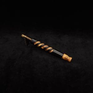 This image portrays Double Helix Dynavap XL Stem + Matched Mouthpiece-NEW! by Dovetail Woodwork.