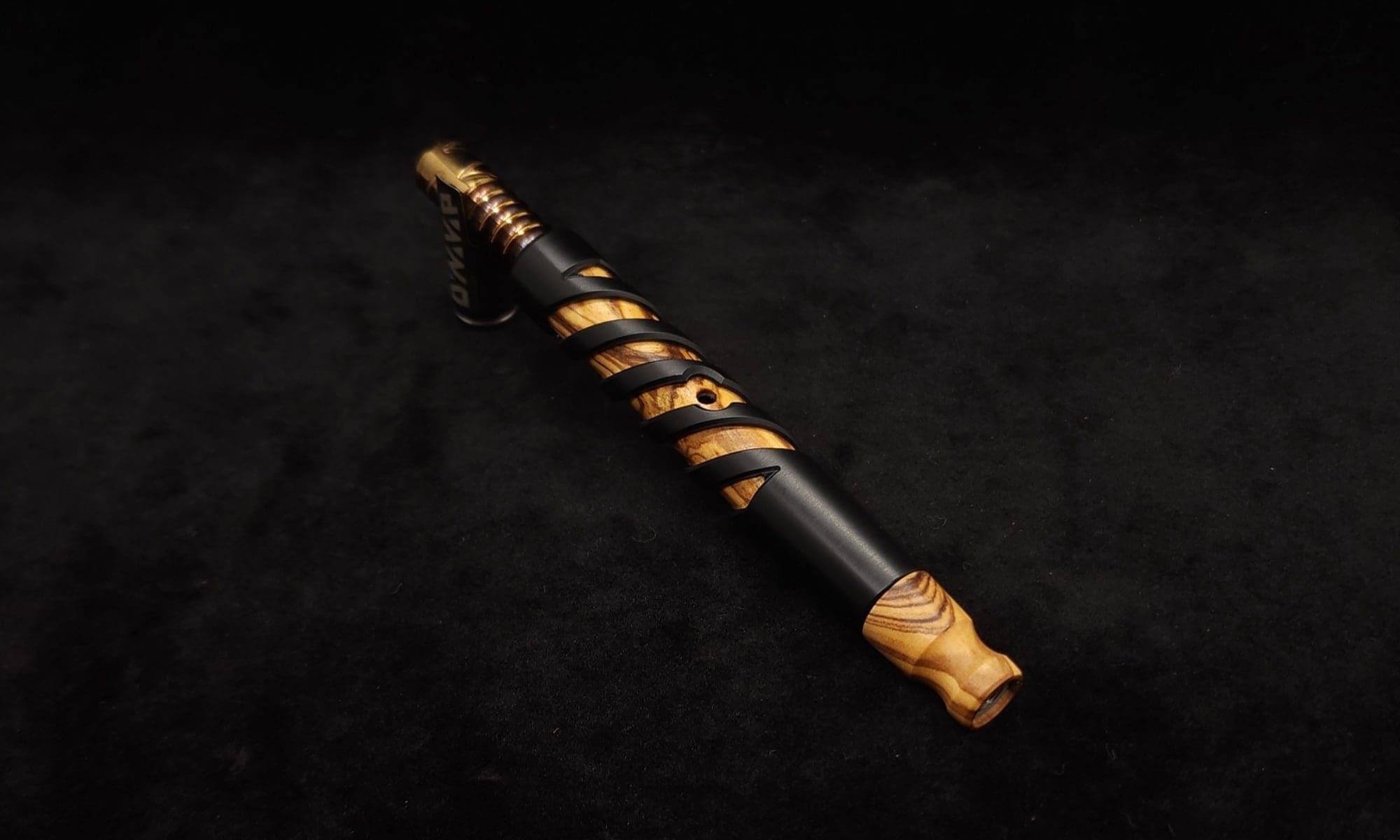 This image portrays Double Helix Dynavap XL Stem + Matched Mouthpiece-NEW! by Dovetail Woodwork.