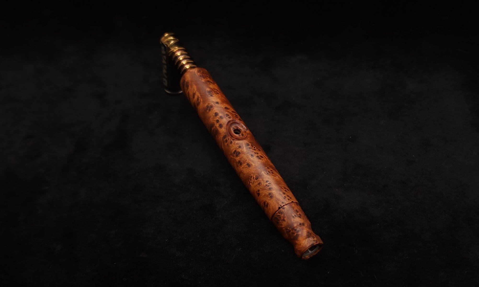 This image portrays Blunt Style Dynavap XL Exhibition Grade Burl Stem + Book-Matched M.P.-NEW! by Dovetail Woodwork.