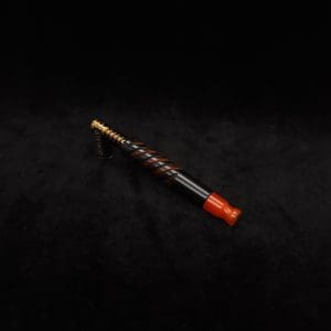 This image portrays Double Helix Dynavap (Standard) Stem + Matched M.P.- Luminescent Halloween Special!-NEW by Dovetail Woodwork.