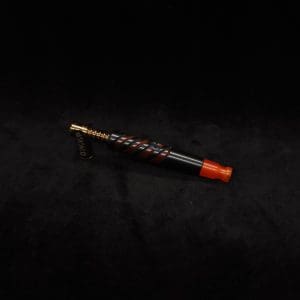 This image portrays Double Helix Dynavap (Standard) Stem + Matched M.P.- Luminescent Halloween Special!-NEW by Dovetail Woodwork.