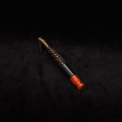 This image portrays Double Helix Dynavap (Standard) Stem + Matched M.P.- Luminescent Halloween Special!-NEW by Dovetail Woodwork.