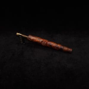 This image portrays Blunt Style Dynavap XL Cocobolo Burl Stem + Book-Matched M.P.-NEW! by Dovetail Woodwork.