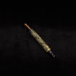 This image portrays Spiraled Dynavap XL Black Burl Stem + Matching Mouthpiece-NEW! by Dovetail Woodwork.