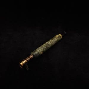 This image portrays Spiraled Dynavap XL Black Burl Stem + Matching Mouthpiece-NEW! by Dovetail Woodwork.