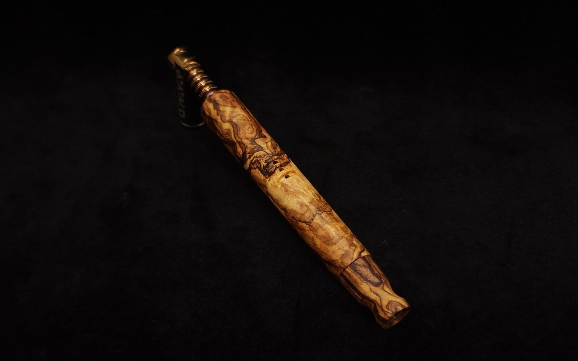 This image portrays Blunt Dynavap XL Olivewood Burl Stem + Matching M.P.-NEW! by Dovetail Woodwork.