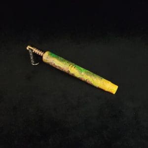 This image portrays Blunt Dynavap XL Halloween Burl Hybrid Luminescent Stem + Matching M.P.-NEW! by Dovetail Woodwork.