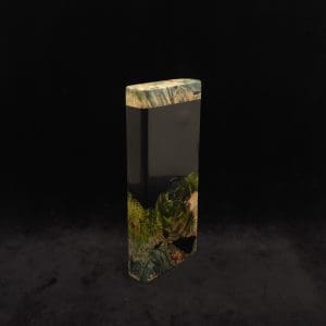 This image portrays Dynavap Device/Material Storage Case-High Class Burl (XL) Hybrid by Dovetail Woodwork.