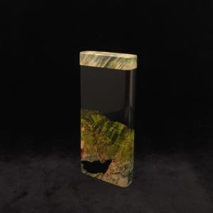 This image portrays Dynavap Device/Material Storage Case-High Class Burl (XL) Hybrid by Dovetail Woodwork.