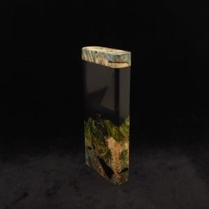 This image portrays Dynavap Device/Material Storage Case-High Class Burl (XL) Hybrid by Dovetail Woodwork.