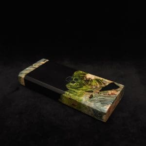 This image portrays Dynavap Device/Material Storage Case-High Class Burl (XL) Hybrid by Dovetail Woodwork.