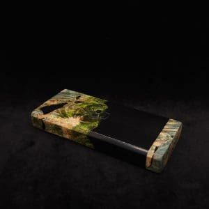 This image portrays Dynavap Device/Material Storage Case-High Class Burl (XL) Hybrid by Dovetail Woodwork.