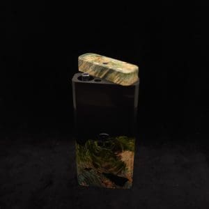 This image portrays Dynavap Device/Material Storage Case-High Class Burl (XL) Hybrid by Dovetail Woodwork.