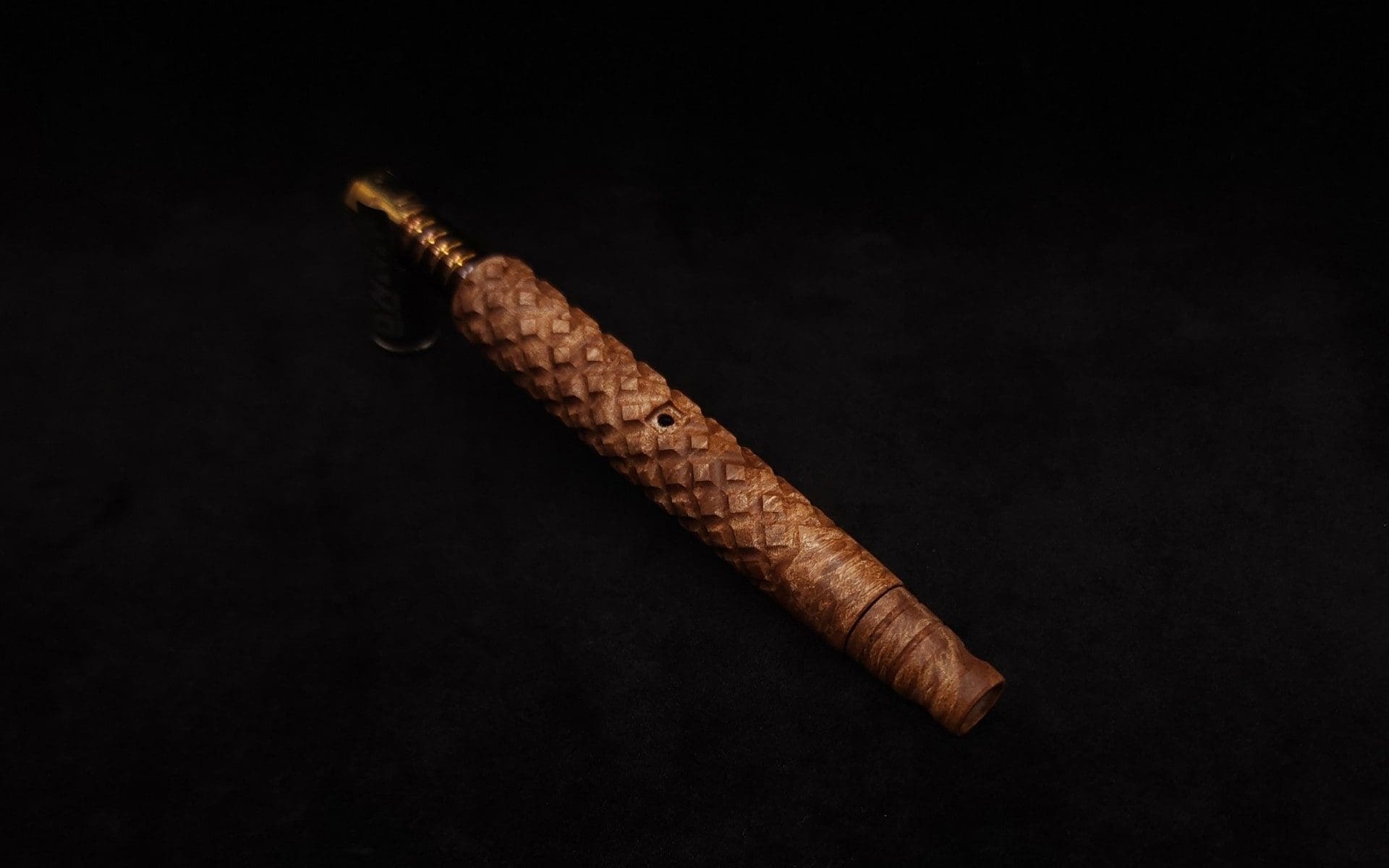 This image portrays Diamond Groove Burl XL-Dynavap Stem + Book-Matched M.P.- New! by Dovetail Woodwork.