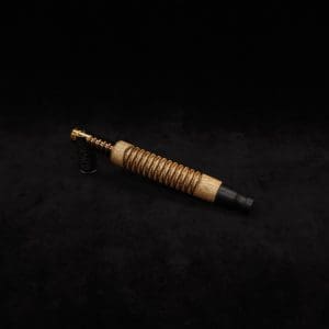 This image portrays 3D Spiral Weave Dynavap (Standard) Stem + Ebony M.P. - New! by Dovetail Woodwork.