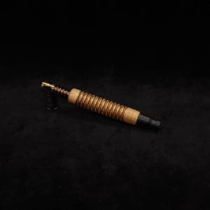 This image portrays 3D Spiral Weave Dynavap (Standard) Stem + Ebony M.P. - New! by Dovetail Woodwork.