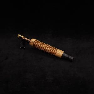 This image portrays 3D Spiral Weave Dynavap (Standard) Stem + Ebony M.P. - New! by Dovetail Woodwork.