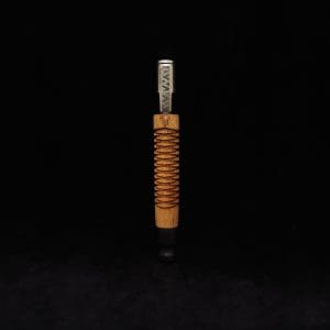 This image portrays 3D Spiral Weave Dynavap (Standard) Stem + Ebony M.P. - New! by Dovetail Woodwork.