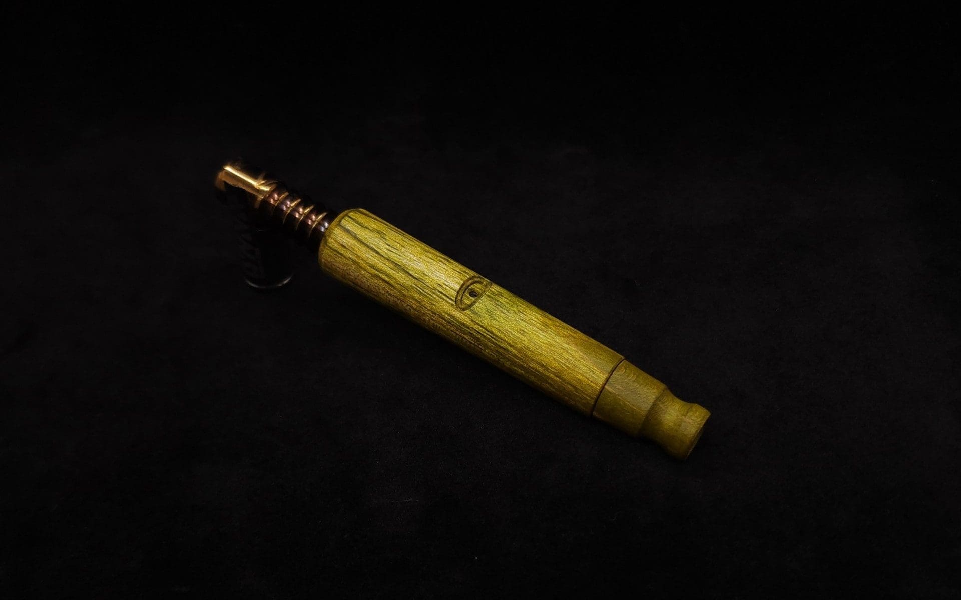 This image portrays Blunt Dynavap (Standard) Burl Stem + Book-Matched M.P.-NEW! by Dovetail Woodwork.