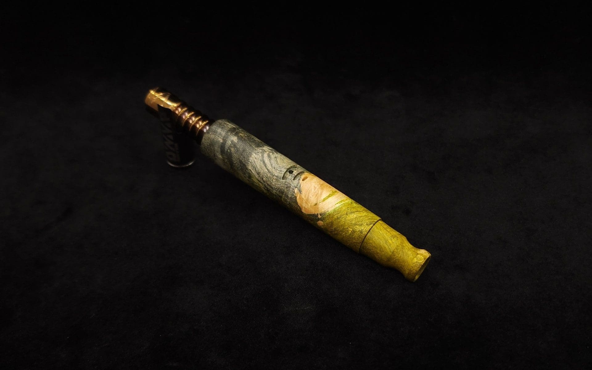 This image portrays Blunt Dynavap (Standard) Burl Stem + Book-Matched M.P.-NEW! by Dovetail Woodwork.