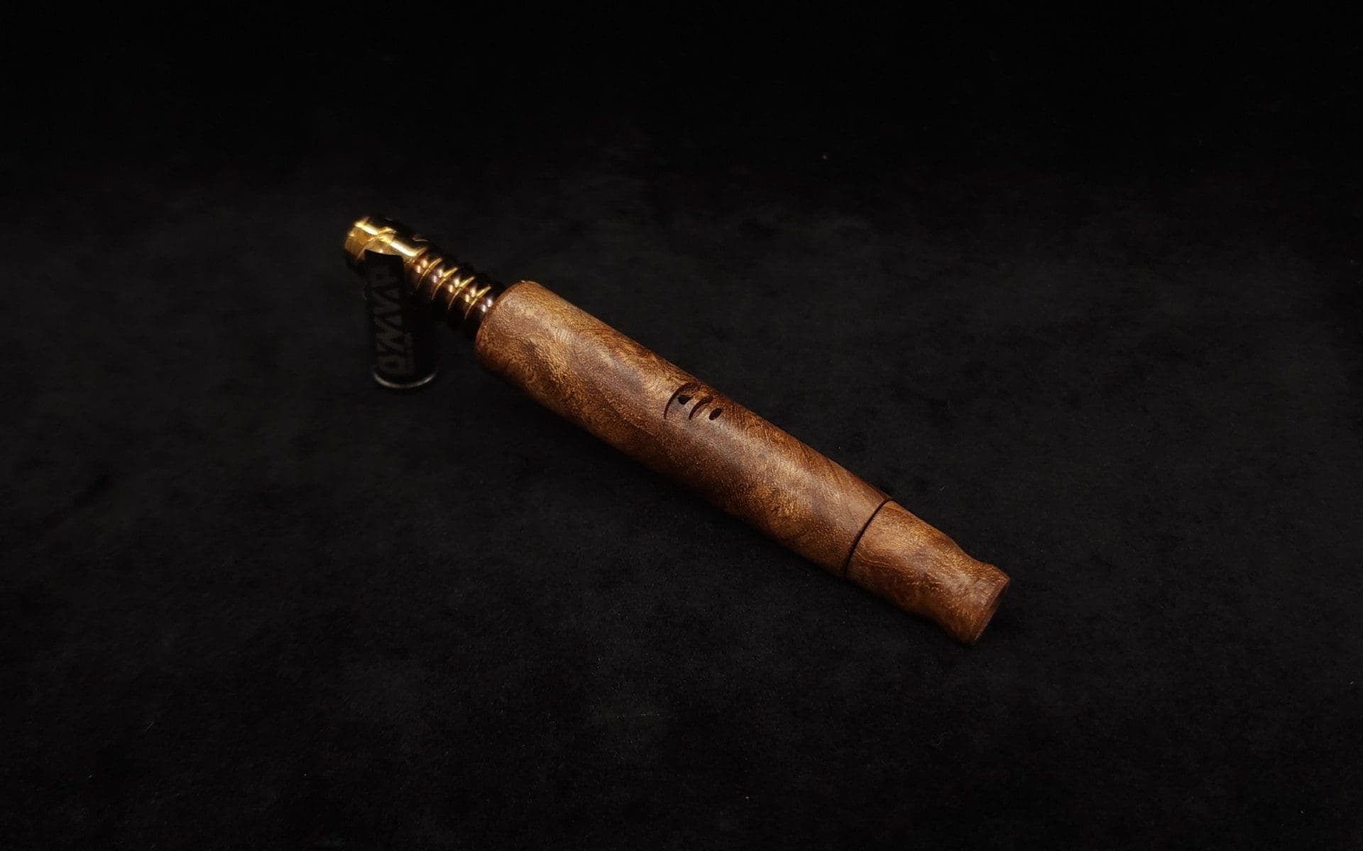 This image portrays Blunt Dynavap (Standard) Burl Stem + Book-Matched M.P.-NEW! by Dovetail Woodwork.