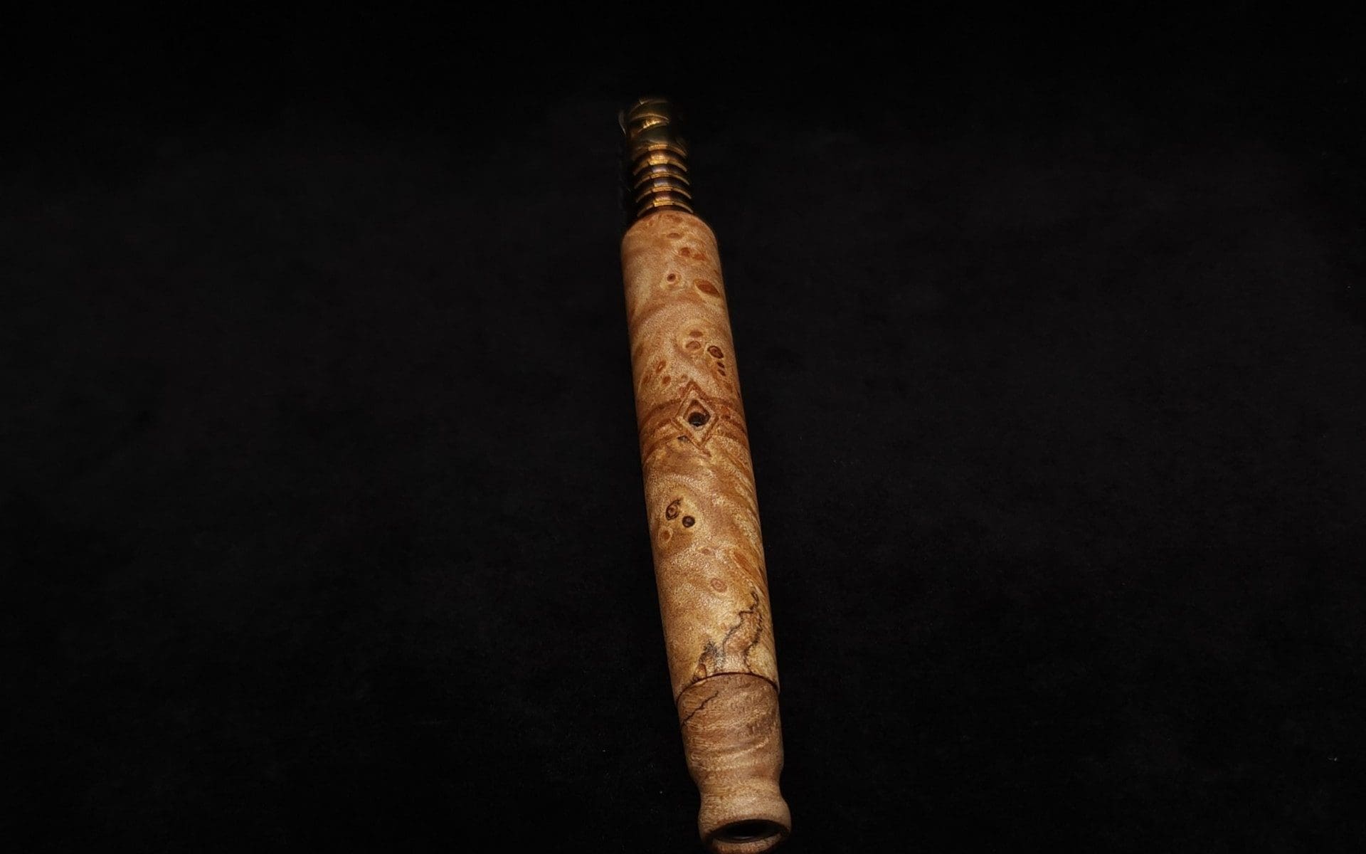 This image portrays Diamond S.T. Dynavap XL Burl Stem + Book-Matched M.P.-NEW! by Dovetail Woodwork.