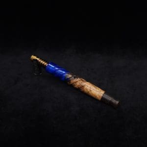 This image portrays Helical Dynavap XL Hybrid Burl Stem + Matching Mouthpiece-NEW! by Dovetail Woodwork.