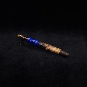 This image portrays Helical Dynavap XL Hybrid Burl Stem + Matching Mouthpiece-NEW! by Dovetail Woodwork.