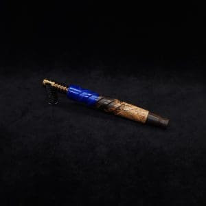 This image portrays Helical Dynavap XL Hybrid Burl Stem + Matching Mouthpiece-NEW! by Dovetail Woodwork.