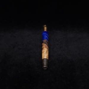 This image portrays Helical Dynavap XL Hybrid Burl Stem + Matching Mouthpiece-NEW! by Dovetail Woodwork.