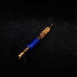 This image portrays Helical Dynavap XL Hybrid Burl Stem + Matching Mouthpiece-NEW! by Dovetail Woodwork.