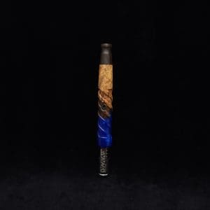 This image portrays Helical Dynavap XL Hybrid Burl Stem + Matching Mouthpiece-NEW! by Dovetail Woodwork.