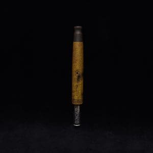 This image portrays Straight Taper XL Burl-Dynavap Stem + Blackwood M.P. - NEW! by Dovetail Woodwork.