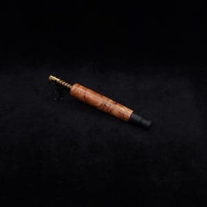 This image portrays Straight Taper (Standard) Burl-Dynavap Stem + Ebony M.P. - NEW! by Dovetail Woodwork.